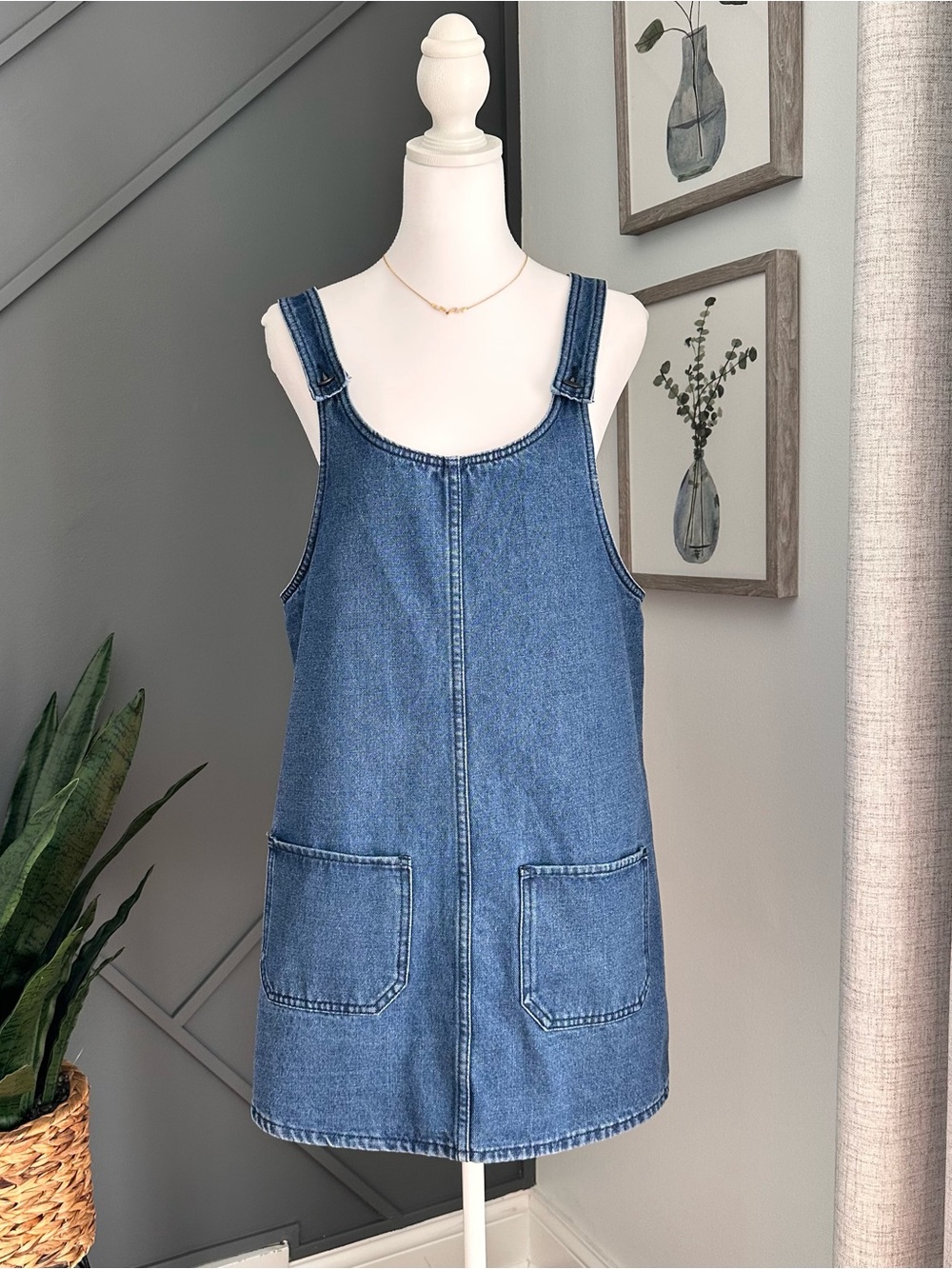 Forever 21 Light Blue Denim y2k preppy jumper mini skirt